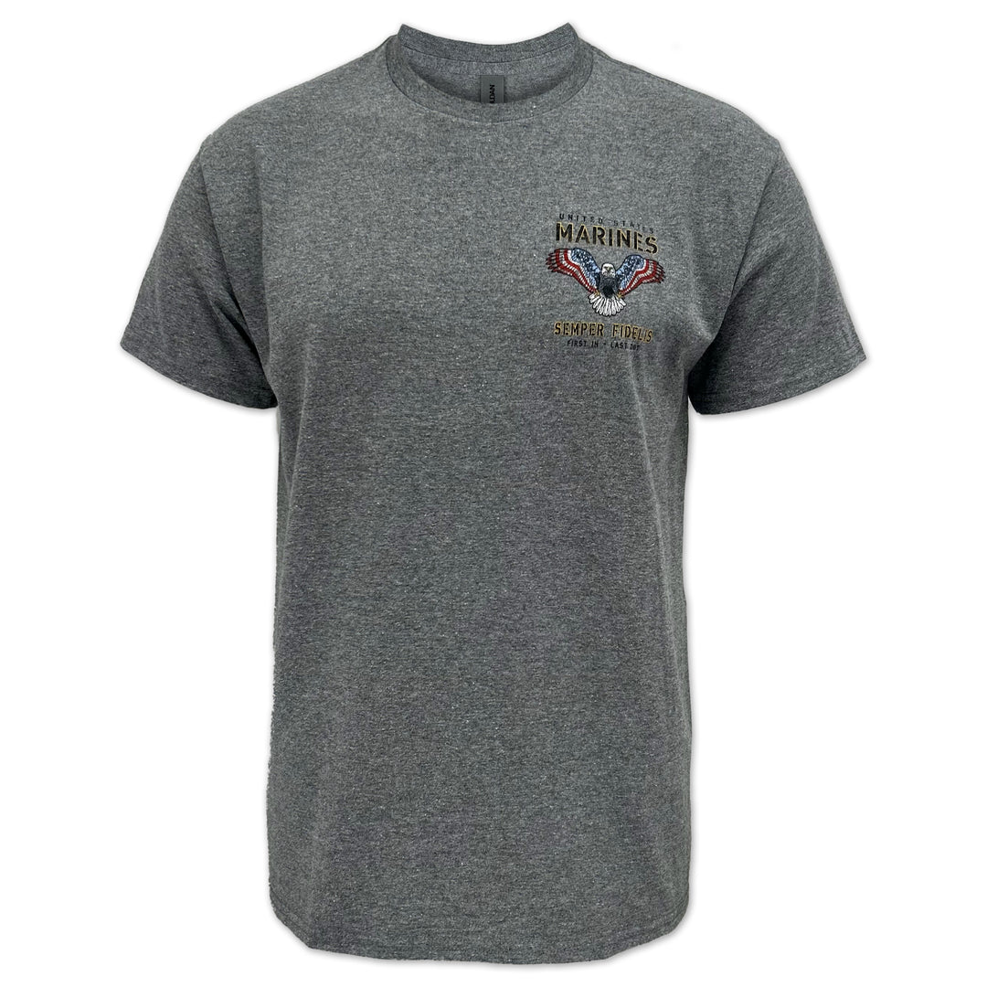 Marines Stars and Stripes T-Shirt (Graphite)