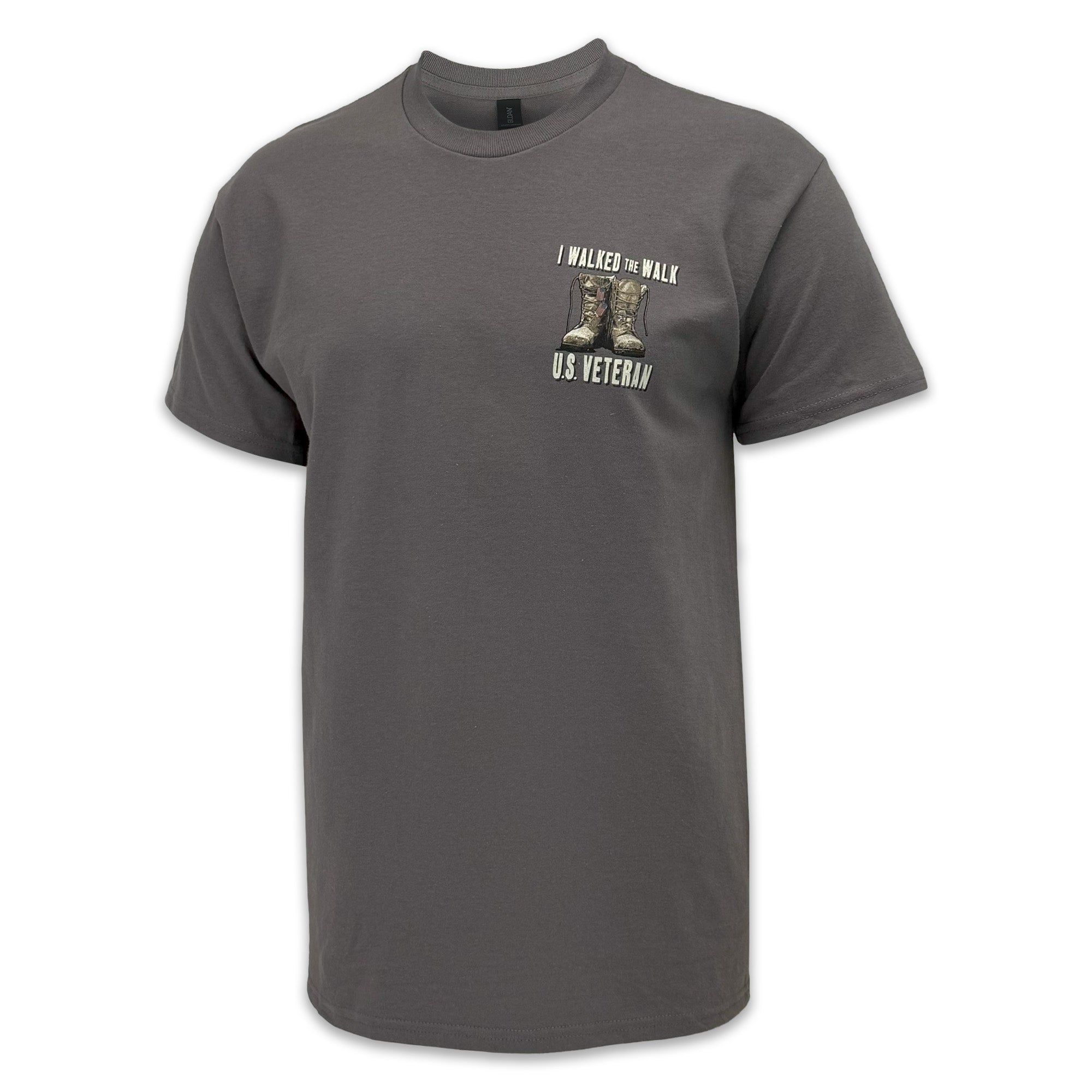 I Walked the Walk U.S. Veteran T-Shirt (Charcoal)