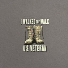 Load image into Gallery viewer, I Walked the Walk U.S. Veteran T-Shirt (Charcoal)