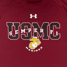 Load image into Gallery viewer, USMC Under Armour Semper Fi EGA Tech T-Shirt (Cardinal)