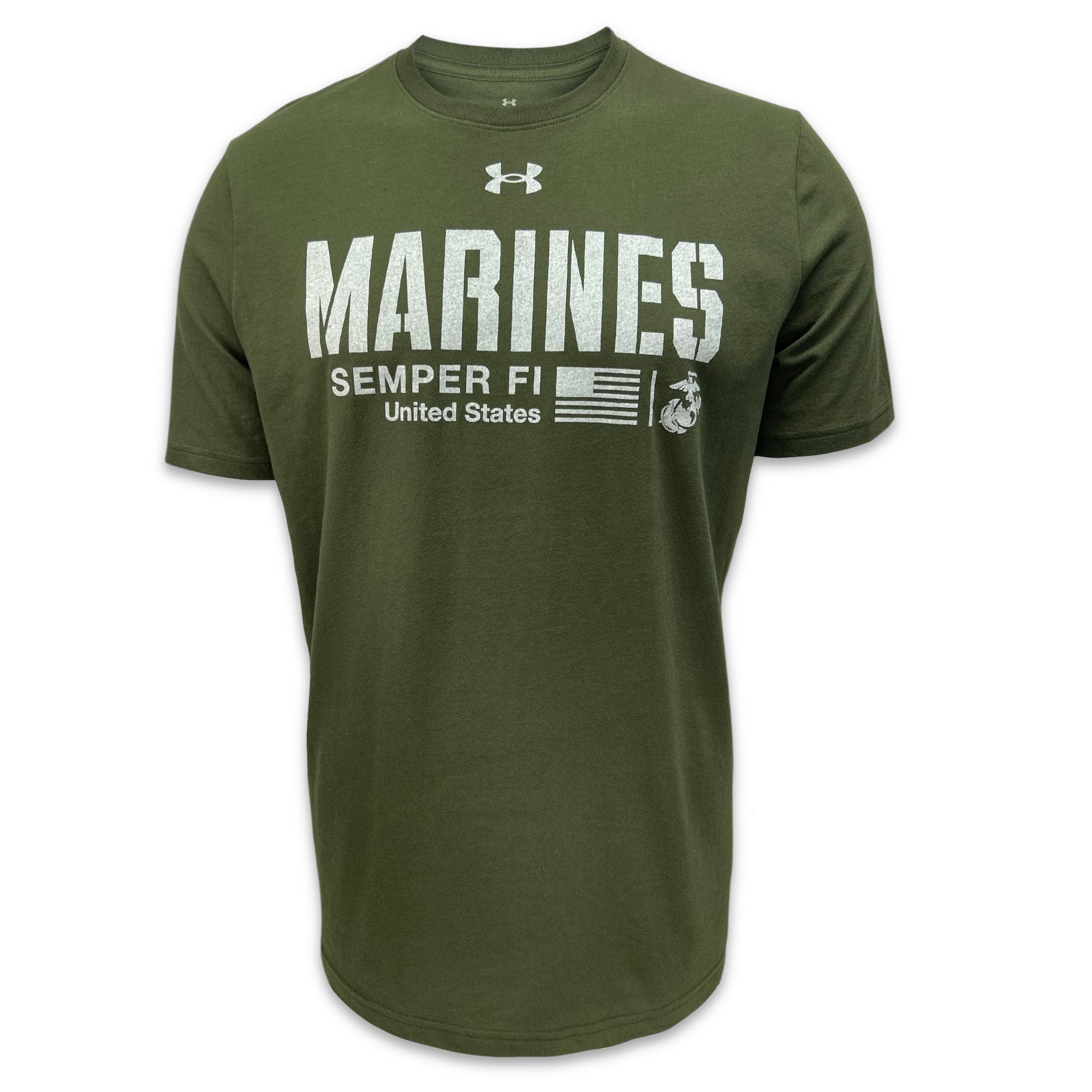 Marines Under Armour Semper Fi Performance Cotton T-Shirt (OD Green)