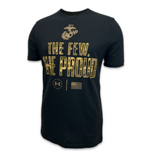 Load image into Gallery viewer, Marines Under Armour The Few The Proud Camo Cotton T-Shirt (Black)