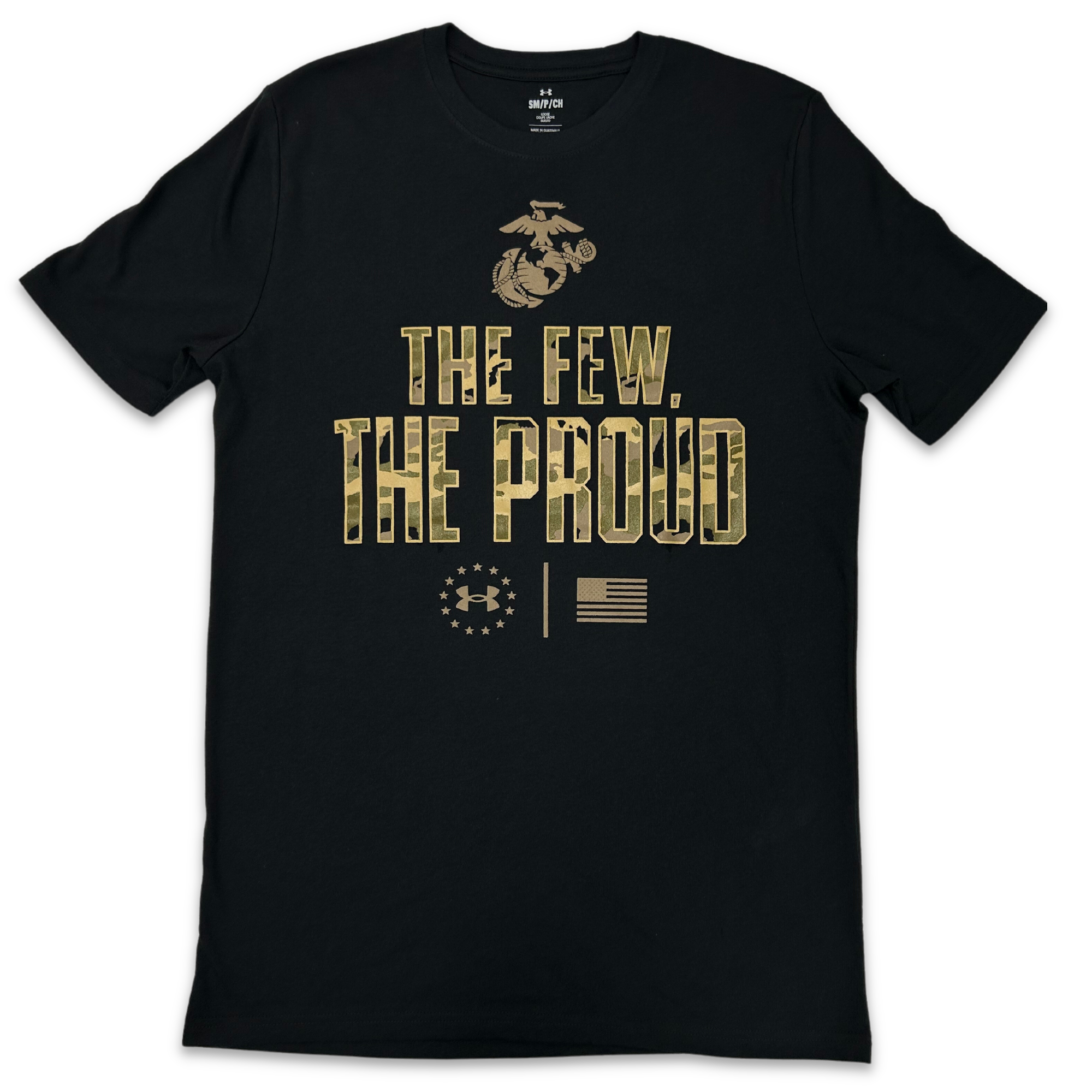 Marines Under Armour The Few The Proud Camo Cotton T-Shirt (Black)