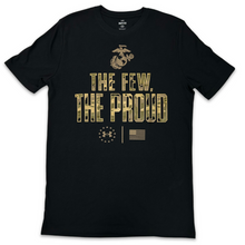 Load image into Gallery viewer, Marines Under Armour The Few The Proud Camo Cotton T-Shirt (Black)