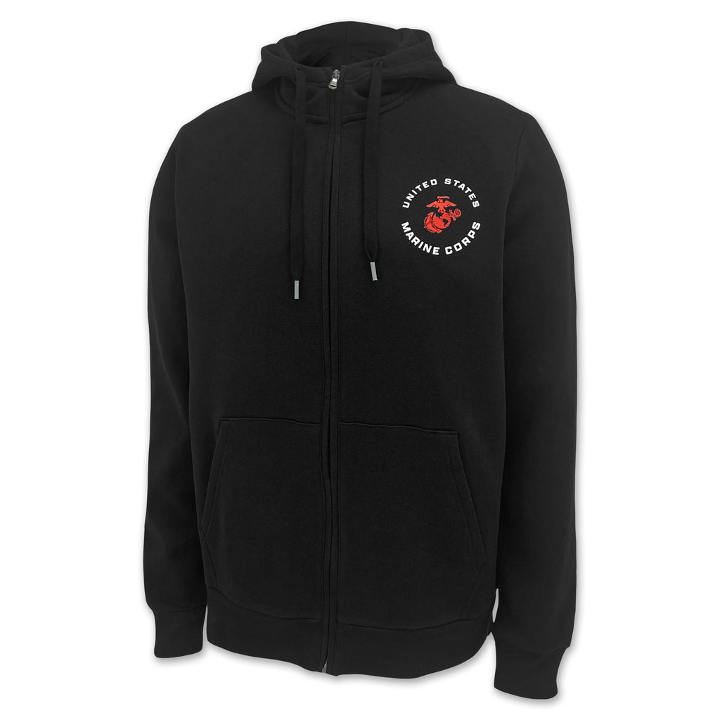 United States Marines EGA Rival Full Zip (Black)