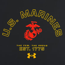 Load image into Gallery viewer, Marines Under Armour The Few The Proud Tech T-Shirt (Black)