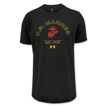 Load image into Gallery viewer, Marines Under Armour The Few The Proud Tech T-Shirt (Black)