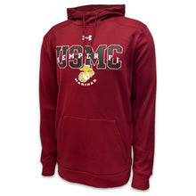 Load image into Gallery viewer, USMC Under Armour Semper Fi EGA Armour Fleece Hood (Cardinal)