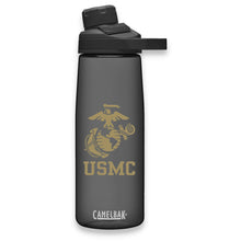 Load image into Gallery viewer, USMC EGA Camelbak Chute Water Bottle (Charcoal)