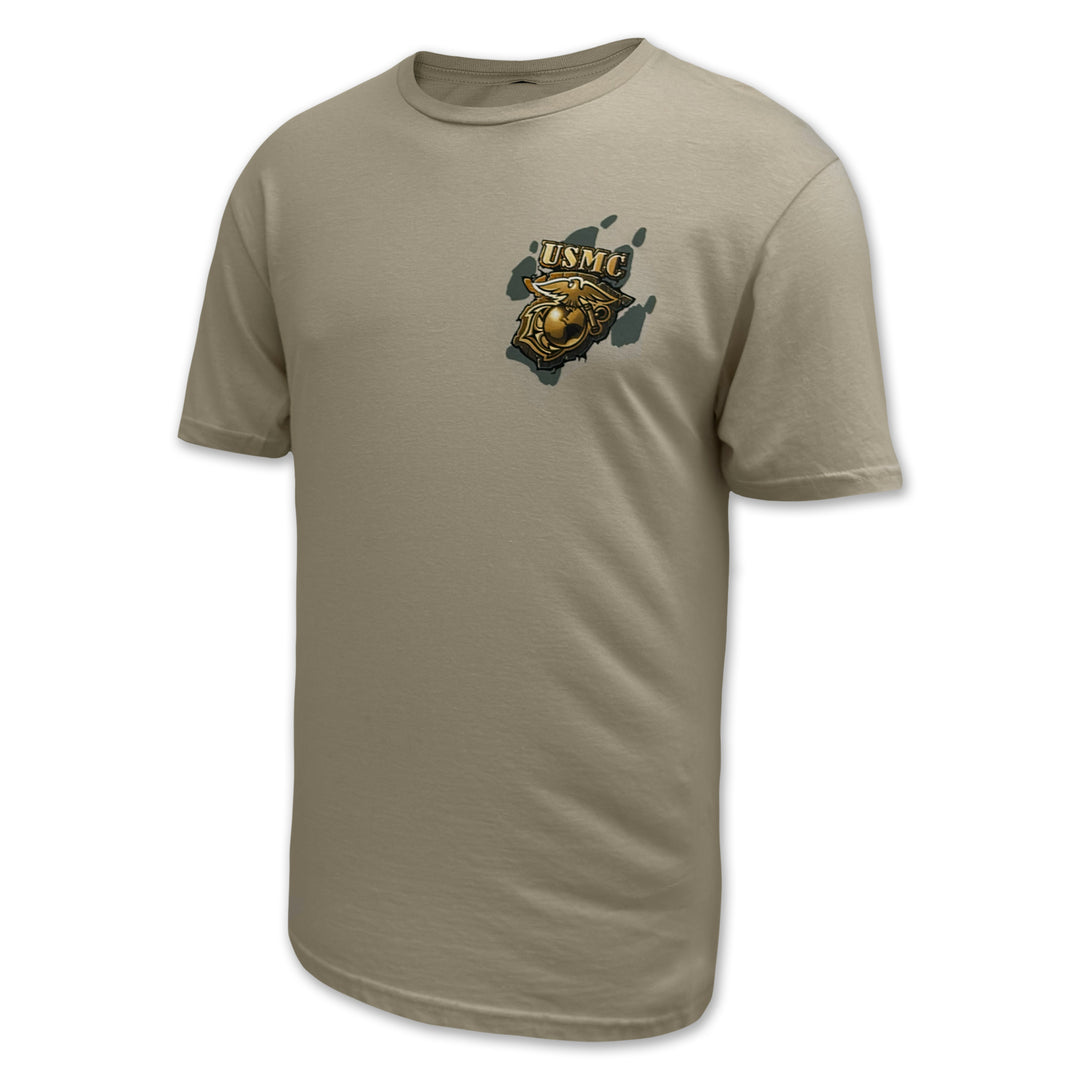 USMC Release The Dogs Of War T-Shirt (Tan)