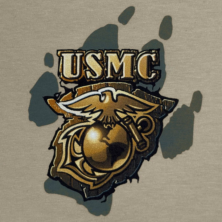 USMC Release The Dogs Of War T-Shirt (Tan)
