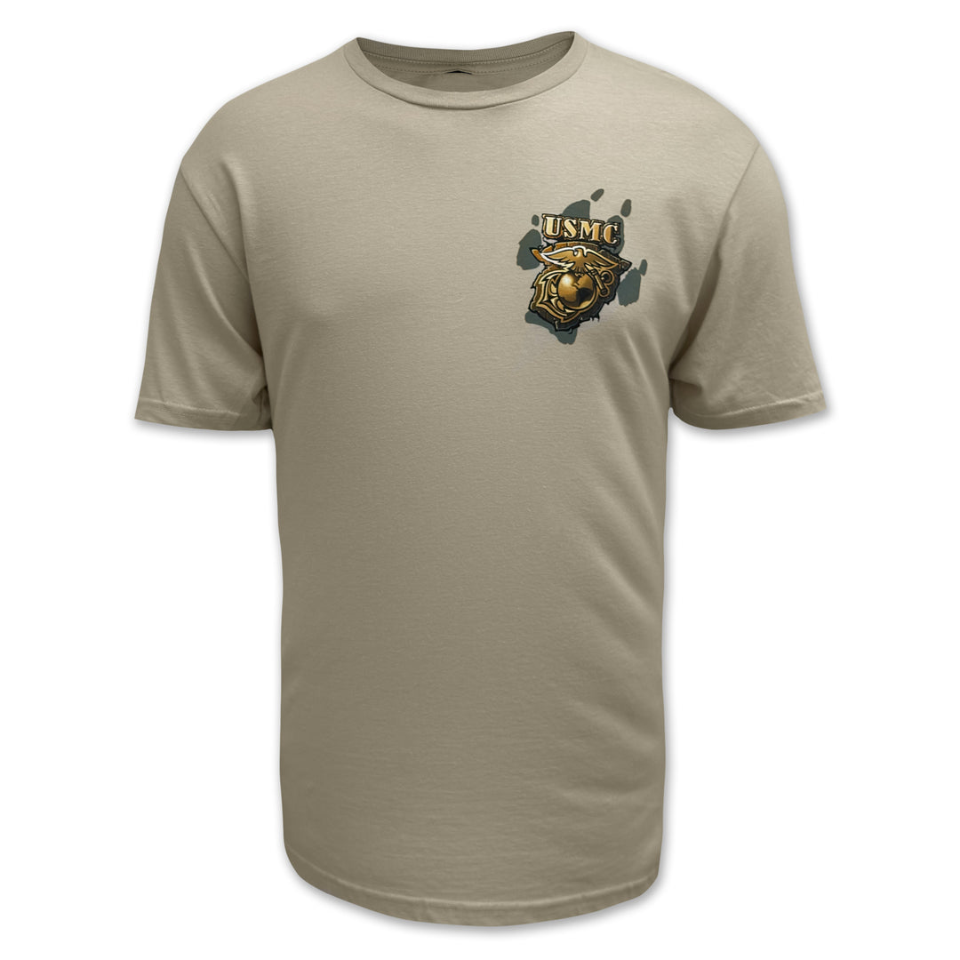 USMC Release The Dogs Of War T-Shirt (Tan)