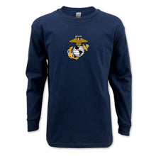 Load image into Gallery viewer, Pick Your Design Marines Youth Long Sleeve T-Shirt (Navy)