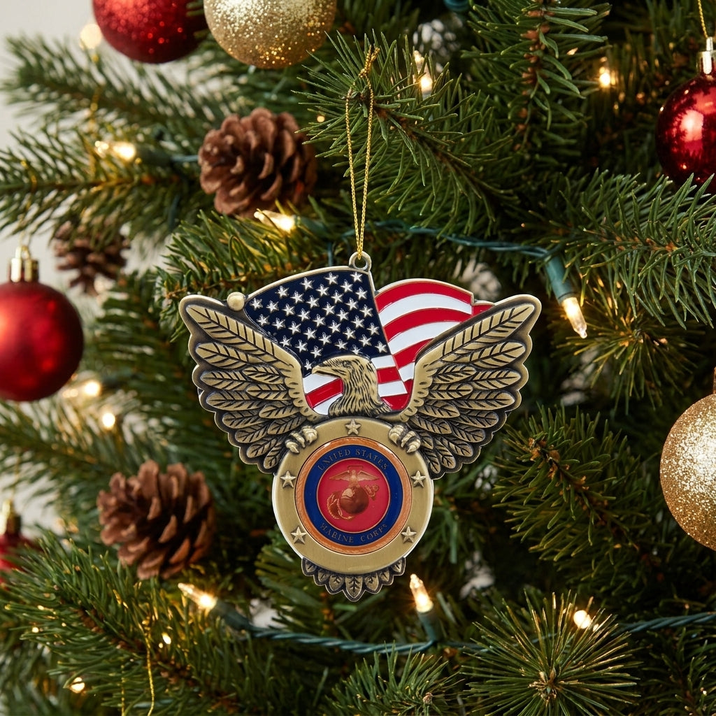 U.S. Marine Corps Eagle With Seal Ornament
