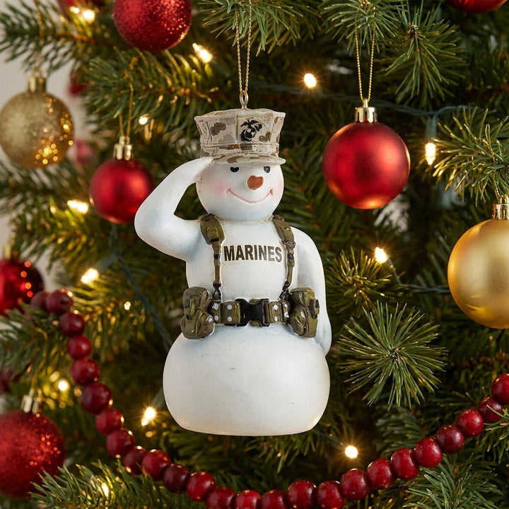 Marine Corps Snowman Ornament