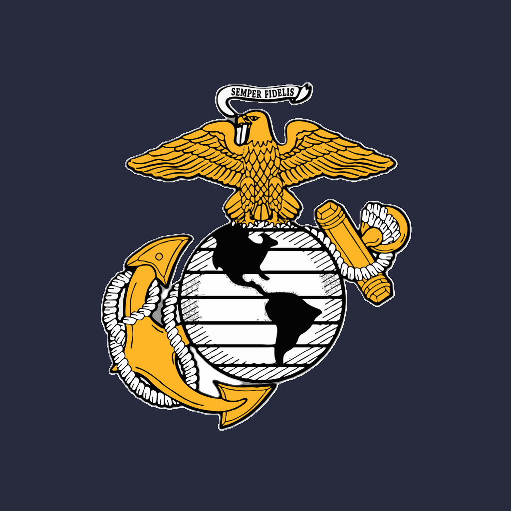 USMC EGA Logo 1/4 Zip (Navy)