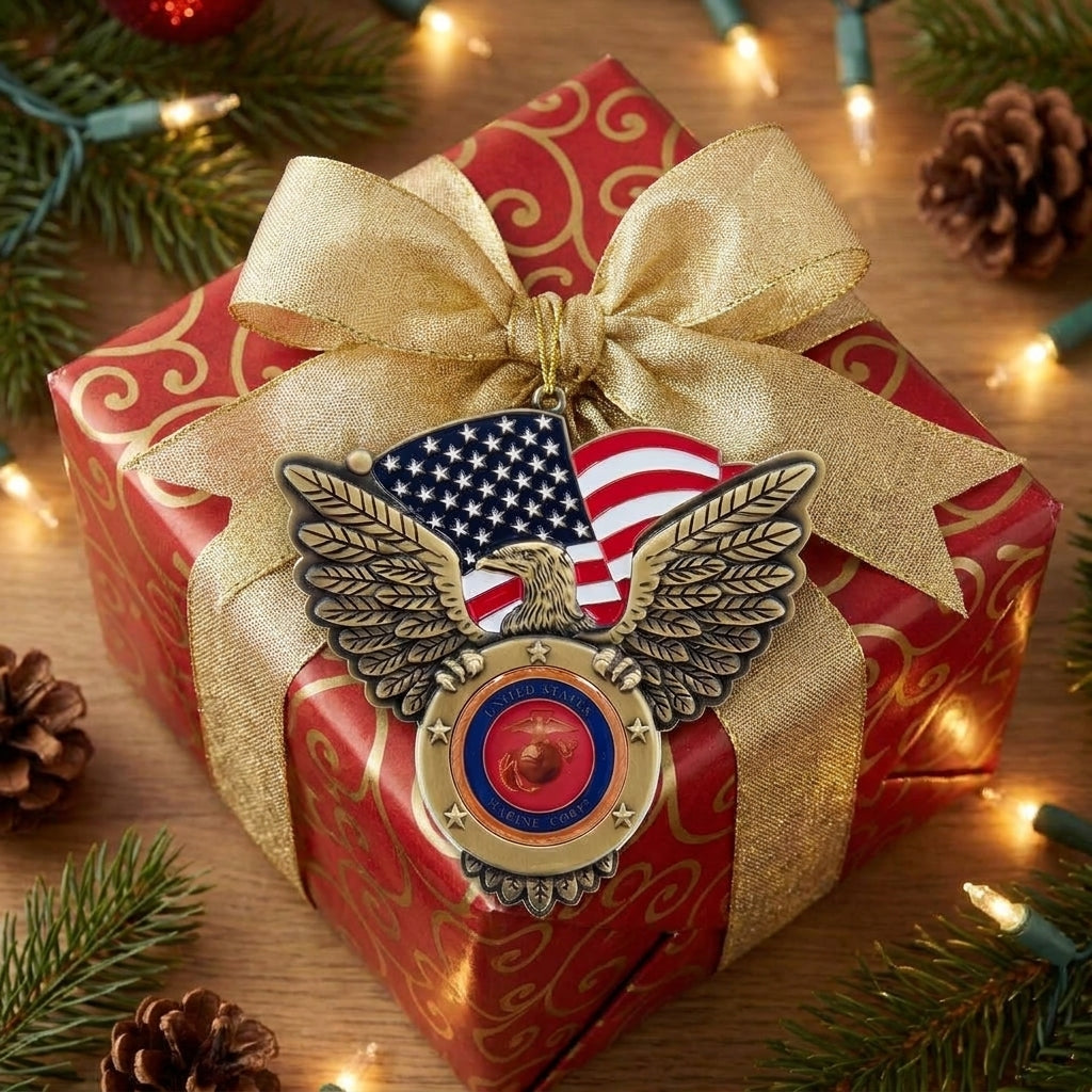U.S. Marine Corps Eagle With Seal Ornament