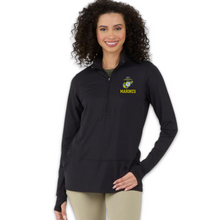 Load image into Gallery viewer, Marines Ladies Flex Quarter Zip (Black)