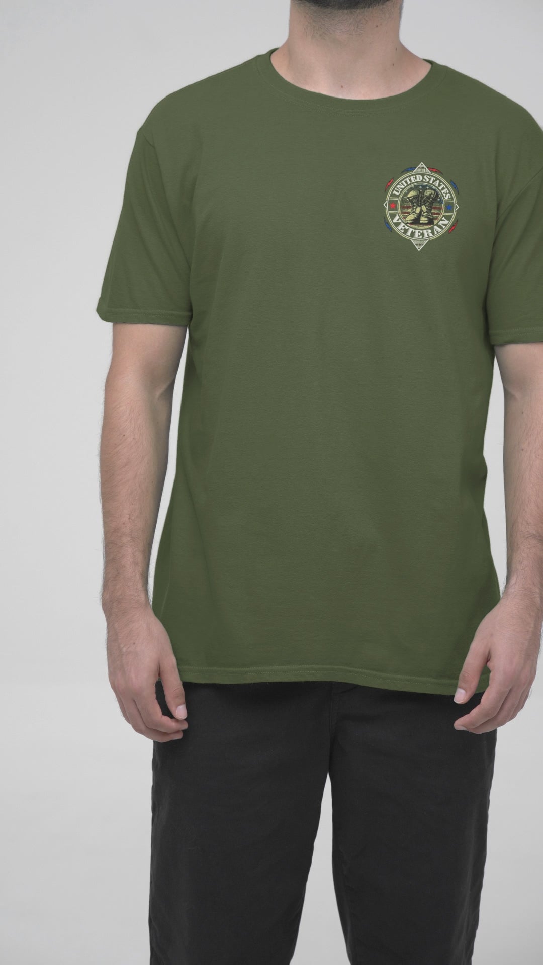 Honor And Respect Our Veterans Camo T-Shirt (OD Green)