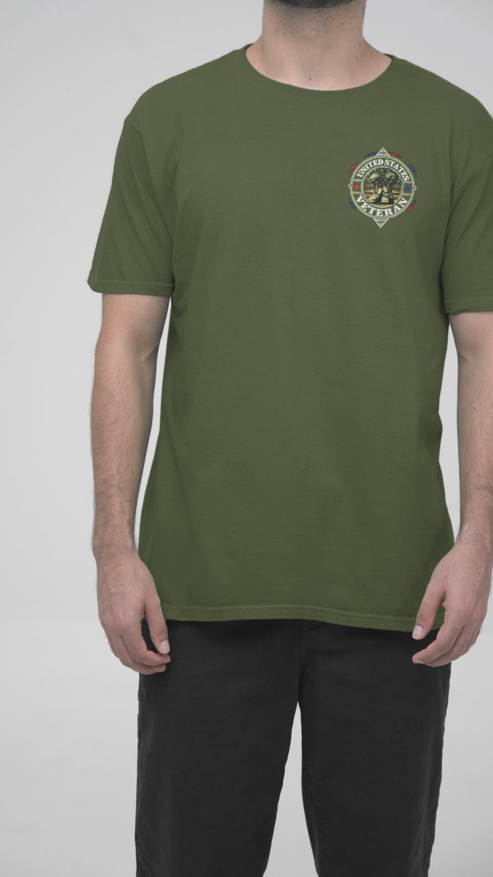 Honor And Respect Our Veterans Camo T-Shirt (OD Green)