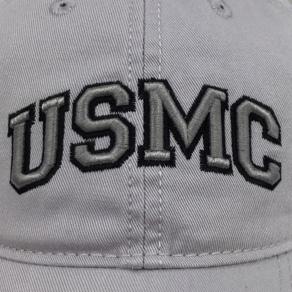 USMC ARCH LOW PROFILE HAT (SILVER) 1