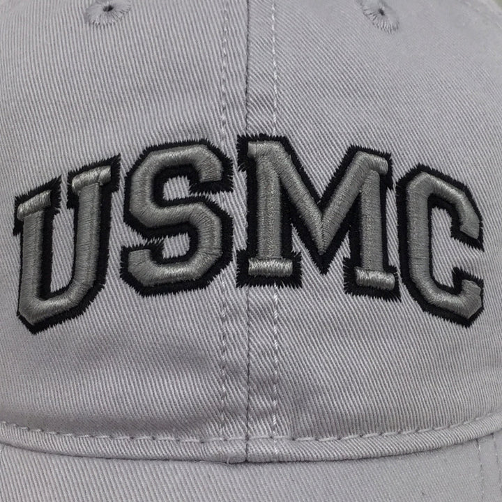 USMC ARCH LOW PROFILE HAT (SILVER) 1