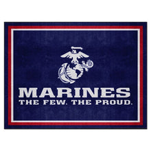 Load image into Gallery viewer, U.S. Marines 8&#39; X 10&#39; Plush Rug (Navy)