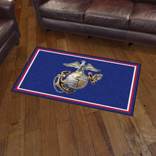 Load image into Gallery viewer, U.S. Marines 3&#39; X 5&#39; Plush Rug (Navy)