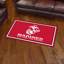 Load image into Gallery viewer, U.S. Marines 3&#39; X 5&#39; Plush Rug (Red)