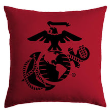Load image into Gallery viewer, Marines EGA Simmons Throw Pillow (Red)