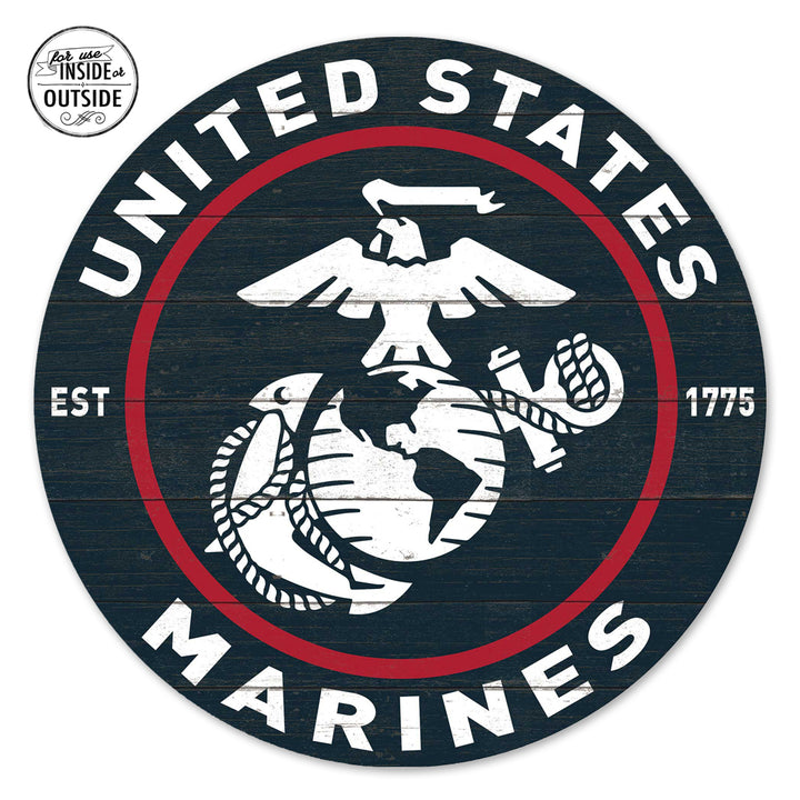 United States Marines Indoor/Outdoor Colored Circle Sign (20 inch diameter)*