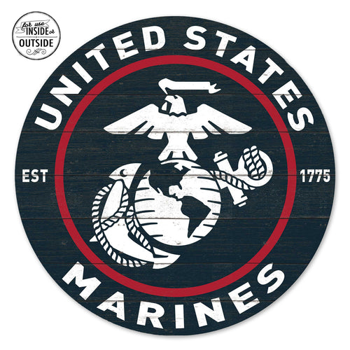 United States Marines Indoor/Outdoor Colored Circle Sign (20x20)*