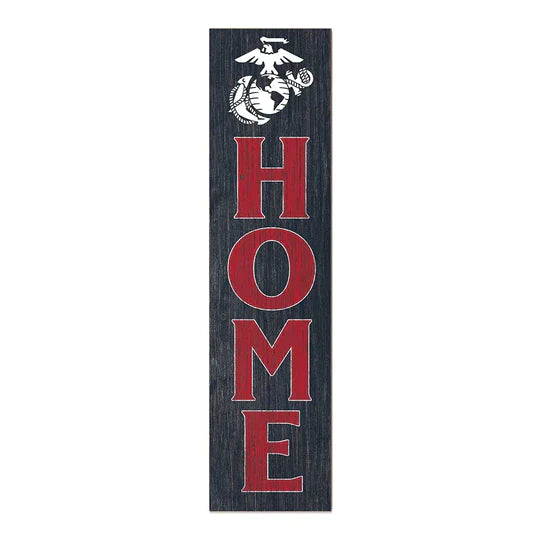 Leaning Sign Home Marines (11x46)