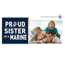 Load image into Gallery viewer, Marines Floating Picture Frame Military Proud Sister