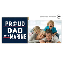 Load image into Gallery viewer, Marines Floating Picture Frame Military Proud Dad