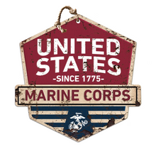 Load image into Gallery viewer, Marines Rustic Badge Logo Sign