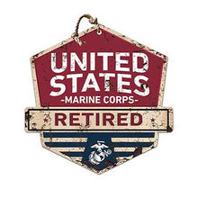 Load image into Gallery viewer, Rustic Badge Retired Sign Marines