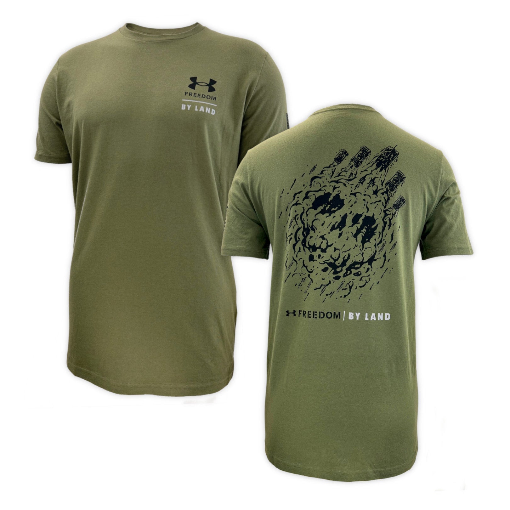 T-Shirt Armour Green) By Under (OD Land Freedom