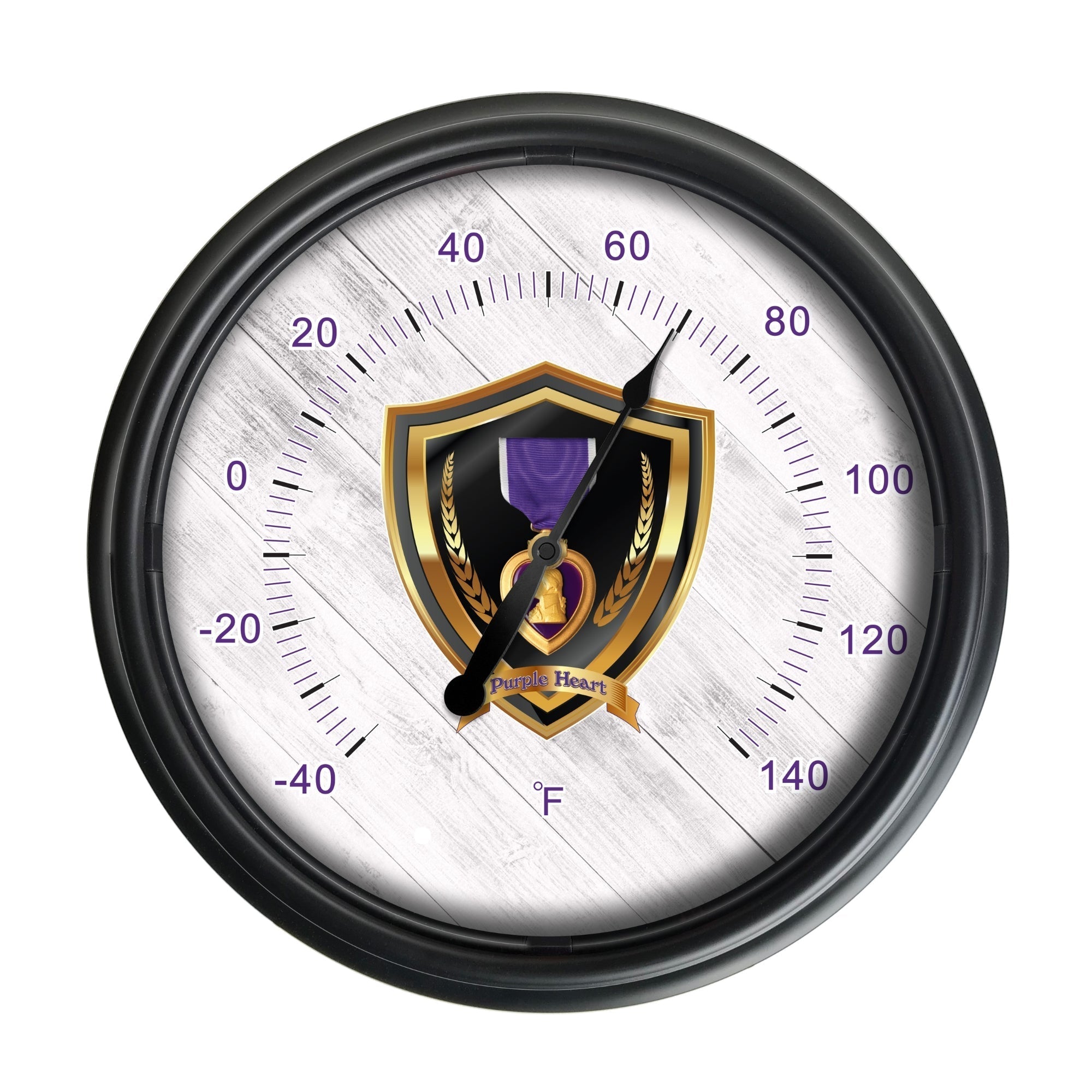 Purple Heart Indoor/Outdoor LED Thermometer