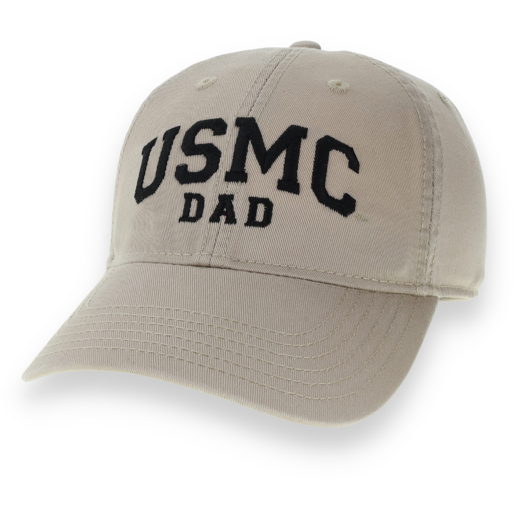 USMC Dad Relaxed Twill Hat (Khaki/Black)