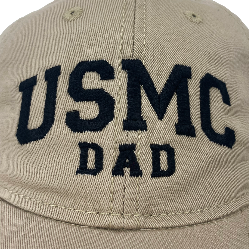 USMC Dad Relaxed Twill Hat (Khaki/Black)