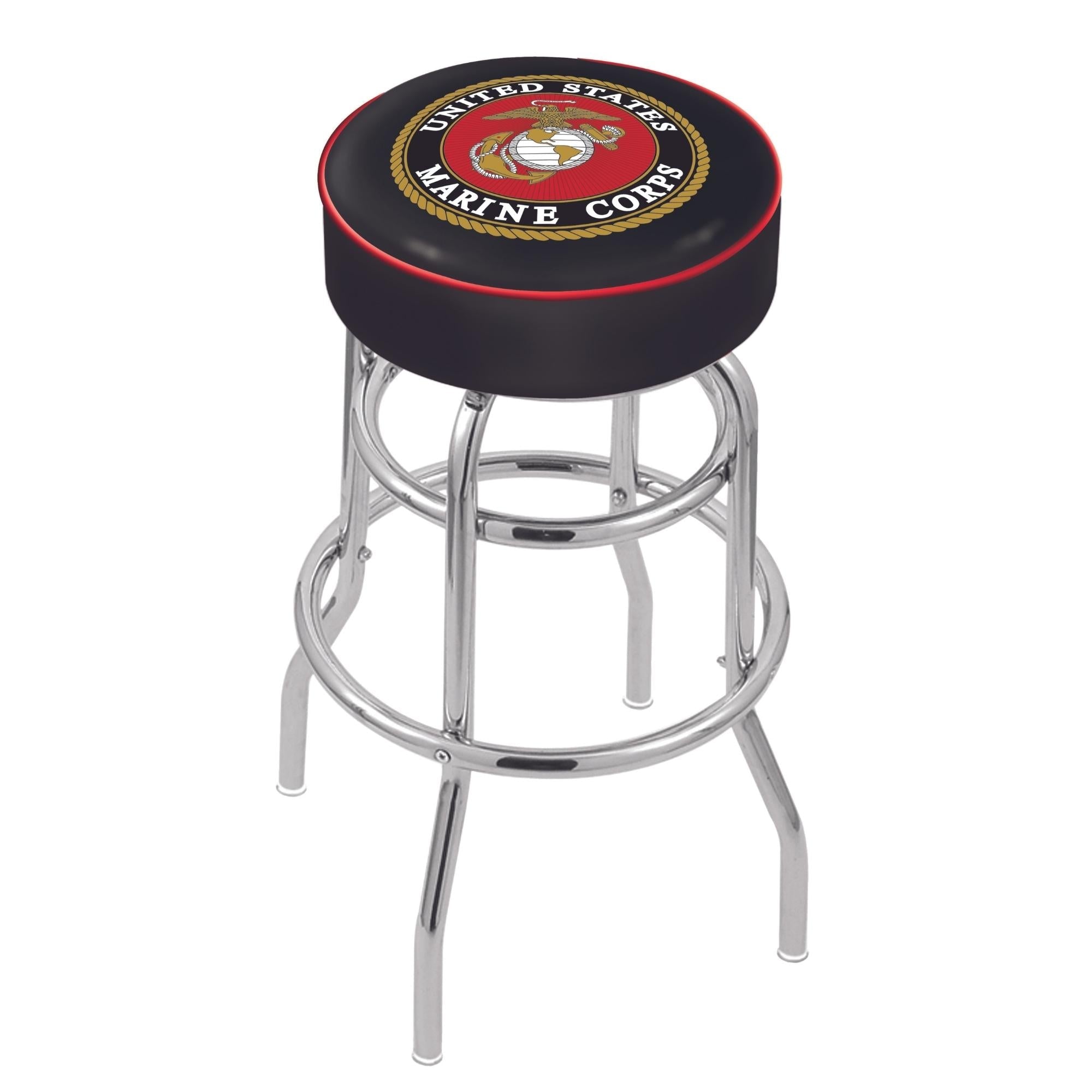 Marines EGA Backless Stool (Chrome Finish)