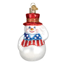 Load image into Gallery viewer, Patriotic Snowman Ornament