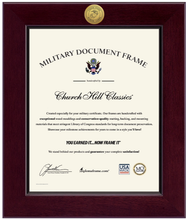 Load image into Gallery viewer, United States Marine Corps Century Gold Engraved Certificate Frame (Vertical)