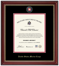 Load image into Gallery viewer, United States Marine Corps Masterpiece Medallion Certificate Frame (Vertical)