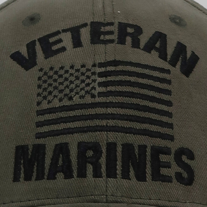 Veteran Marines Flag Hat (OD Green)