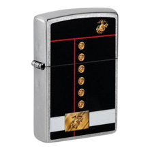 Load image into Gallery viewer, Marines Uniform Street Chrome Color Logo Zippo