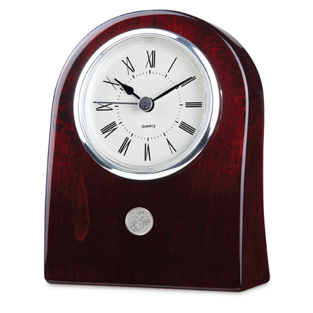 Marines EGA Miranda Desk Clock (Silver)