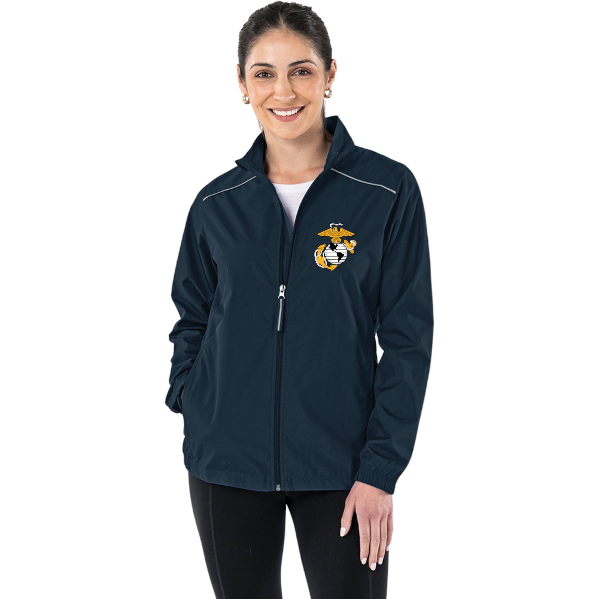 Marines EGA Ladies Pack-N-Go Full Zip Jacket