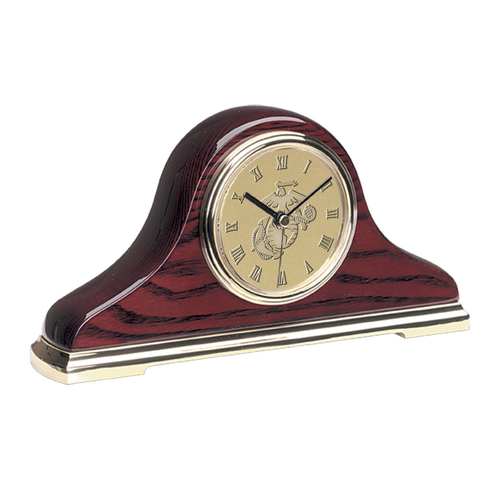 Marines EGA Napoleon II Mantle Clock (Gold)